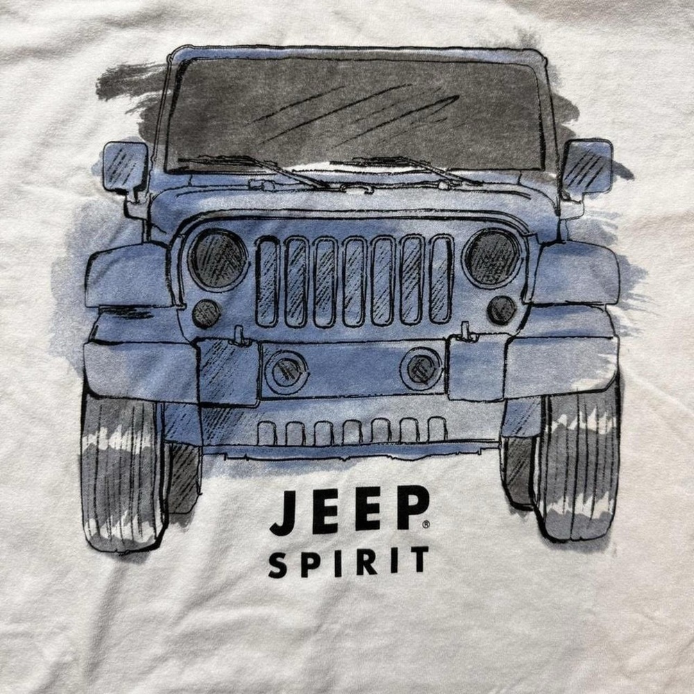 Jeep Spirit Graphic T Shirt Mens Medium White Unisex Off Road Cotton Tee - Picture 3 of 6